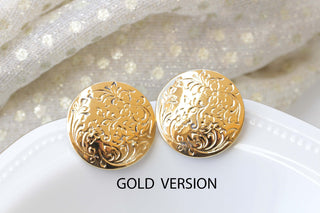 BOUCLES D'OREILLES DISQUE EN OR