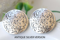 SILVER DISK EARRINGS