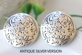 SILVER DISK EARRINGS