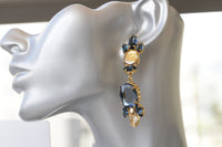 NAVY BLUE CHAMPAGNE Earrings