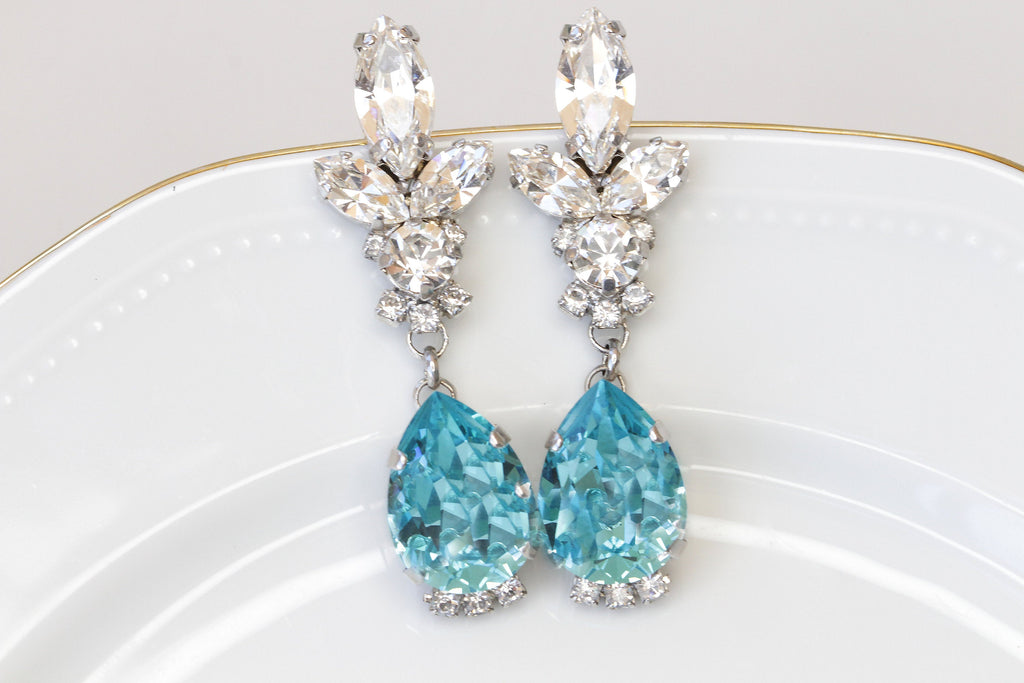 Raw Aquamarine Earrings | March Birthstone – Abiza