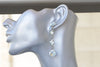 BRIDAL BLUE EARRINGS, Ice Light Blue Earring, Rebeka Earrings, Aquamarine Chandelier Earrings,Bride Pastel Long Earrings, Wedding Jewelry