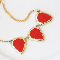 RED ENAMEL NECKLACE