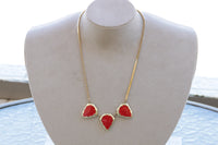 RED ENAMEL NECKLACE