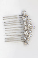 Hair Comb Wedding Crystal, Side Crystal Hair Comb Bridal Long Hair,Rhinestone Hair Comb, Rebeka Hair Piece,Halo Hair Jewelry,Gatsby Comb