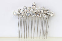 Hair Comb Wedding Crystal, Side Crystal Hair Comb Bridal Long Hair,Rhinestone Hair Comb, Rebeka Hair Piece,Halo Hair Jewelry,Gatsby Comb