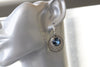 BLUE NAVY Dangle EARRINGS, Navy Blue Bridal Earrings, Dark Blue Topaz Earrings, Earrings For Work, Silver Montana Rebeka Rivoli Jewelry