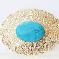 TURQUOISE GOLD BROOCH