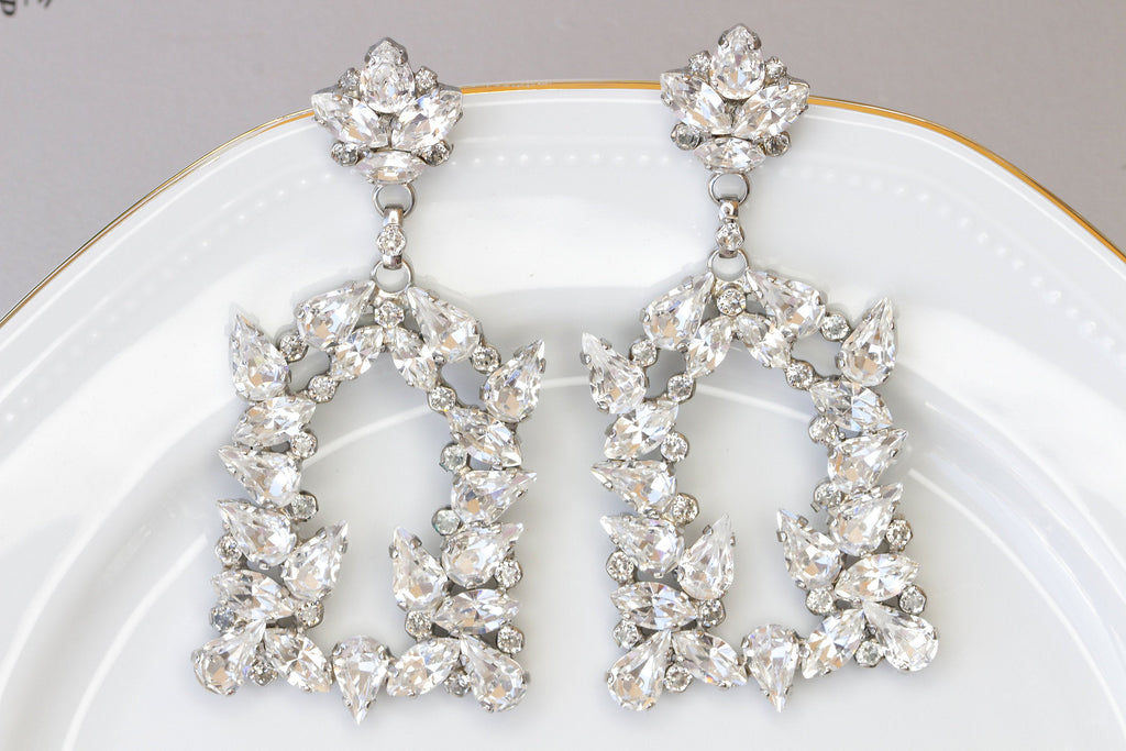 Wedding Jewelry - Rhinestone Bridal Earrings | ADORA by Simona