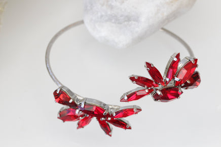 RUBY RED BRACELET, Rebeka Bracelet, Cuff Bracelet, Rebeka Gemstone Woman&#39;s Bracelet, Wife Bracelet, Bridal Bracelet, Gift For Her,