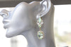MINT DROP EARRINGS, Bridal Light Green Earrings, Bridal Dangle Earrings, Rebeka Opal Jewelry For Bride Pastel Earring, Soft Mint Earrings