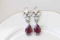 BURGUNDY EARRINGS