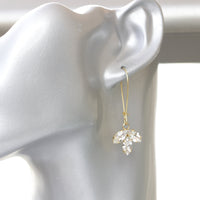 BRIDESMAID CRYSTAL EARRINGS, Minimalist Drop Earrings, Clear Earrings, Wedding Jewelry, Rebeka Earrings, Bridal Earrings, Gift For Brides