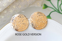 SILVER DISK EARRINGS