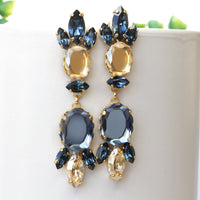 NAVY BLUE CHAMPAGNE Earrings