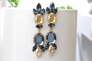 NAVY BLUE CHAMPAGNE Earrings