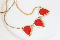 RED ENAMEL NECKLACE