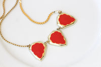 RED ENAMEL NECKLACE