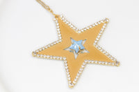 GOLD STAR NECKLACE, Necklace Star Magic Blue And Gold, Statement Jewelry, Celestial Necklace, Rebeka Moon Large Star, Starburst Necklace