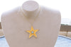 GOLD STAR NECKLACE, Necklace Star Magic Blue And Gold, Statement Jewelry, Celestial Necklace, Rebeka Moon Large Star, Starburst Necklace
