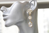 CRYSTAL LONG EARRINGS, Bridal Vintage Crystal Chandeliers, Bridal Gold Impressive Earrings, Rebeka Statement Bride White Clear Earring,