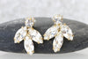 BRIDAL CRYSTAL EARRINGS, Rebeka Bridal Crystal Earrings, Classic Wedding Earrings, Diamond like Cluster Earrings For Brides  ,Bridesmaids