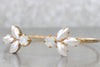 IVORY PEARL BRACELET, Wedding Bracelet, Open Cuff, Rebeka Bridal, Rose Gold Opal Bracelet, White Opal Cuff,Minimalist Bridesmaid Bracelet