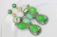 GREEN NEON EARRINGS