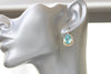 TURQUOISE GOLD Earrings, Bridal Earring, Light Aquamarine Teardrop Dangle Earrings, Blue Bridesmaid Earrings Gift, Rebeka Drop Earrings