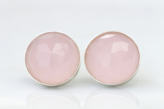 Rose Quartz Stud Earrings