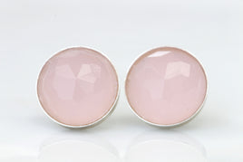 Rose Quartz Stud Earrings