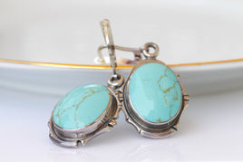 SILVER TURQUOISE EARRINGS