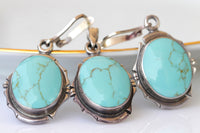 SILVER TURQUOISE EARRINGS