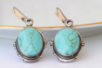 SILVER TURQUOISE EARRINGS