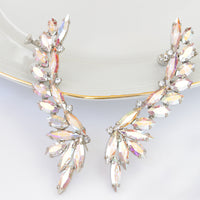 Ab Crystal Stud EARRINGS, Bridal Cluster Earrings, Aurora Borealis Statement Earrings, Bridesmaid Unique Jewelry,Ab Rebeka,Wedding,Brides