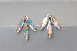 Buy 12 Pairs Multicolor Dangle Earrings Set Crystal Dangle Drop Earrings  Rainbow Crystal Earrings for Women Ear Clip Style at Amazonin