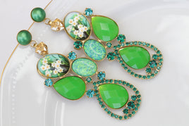 GREEN NEON EARRINGS