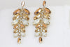 ROSE GOLD Chandelier Earrings, Wedding Champagne Earrings, Statement Formal Earring, Opal Earrings, Rebeka Earrings, Bridal Long Earrings