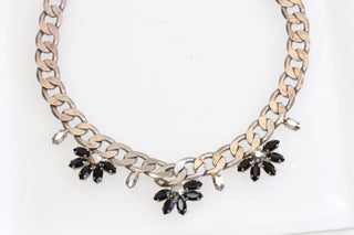 BLACK SILVER NECKLACE, Gourmet Necklace, Rebeka Necklace, Chunky Silver Necklace, Statement Necklace, Women's Necklace, Forman Jewelry