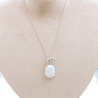 EAGLE NECKLACE, Crystal Necklace, White Milk Necklace, Bird Pendant, Bird Necklace For Woman, Rebeka Necklace, Silver Necklace, Gift Idea