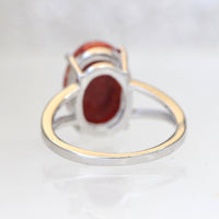RED CORAL RING, Natural Stone Ring, silver sterling 925 ring, Engagement Ring, Bezel Ring, Woman&#39;s Ring, Minimalist Ring, Anniversary Gift