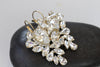 Bridal  Cluster Earrings, Earrings for Brides, Crystal Wedding Jewelry, Rebeka Drop Earrings, Large Dangle Earrings, Gold White Earrings