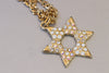 Star of David Necklace, Rebeka Necklace, Passover Gift, White Opal Ab Crystals Necklace, Jewish Jewelry, Unusual Necklace, Gold Necklace