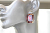 RED Crystal Earrings, Dark Red Simple Earrings, Red Magma Rebeka Earrings, Large Drop Earrings, Geometric Jewelry , Christmas Woman Gift