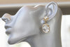 CRYSTAL EARRINGS, Bridal Crystal Drop Earrings, Bridal Gold Clear Earrings, Rebeka Jewelry For Bride ,Bridesmaid Earring Gift ,Rhinestone