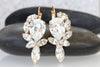 CRYSTAL BRIDAL EARRINGS, Clear Crystal Earrings,Cluster Droplet,White Earrings, Crystal From Rebeka ,Wedding Drop Earrings For Bride