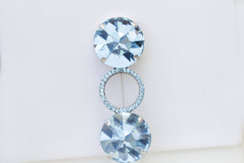 AQUAMARINE BROOCH, Light Blue Dresses Brooch, Oblong Brooch, Large Brooch, Blue Silver Rebeka clothing Brooch, Coat Pin,Mother's Day Gift