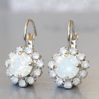 OPAL Bridesmaid EARRINGS GIFT, White Earrings, Rebeka Drop Earrings, Small Gift Earrings, Bridal Showers Gift Idea,Wedding Bridal Jewelry
