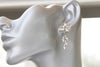 CRYSTAL BRIDAL EARRINGS, Clear Cluster Wedding Earrings, Rebeka Earrings, Silver White Earrings, Brides Jewelry ,Bridesmaid Drop Earring