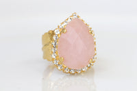 ROSE QUARTZ Ring Gold